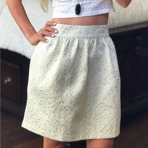 ALYA cream/whiteand gold skirt